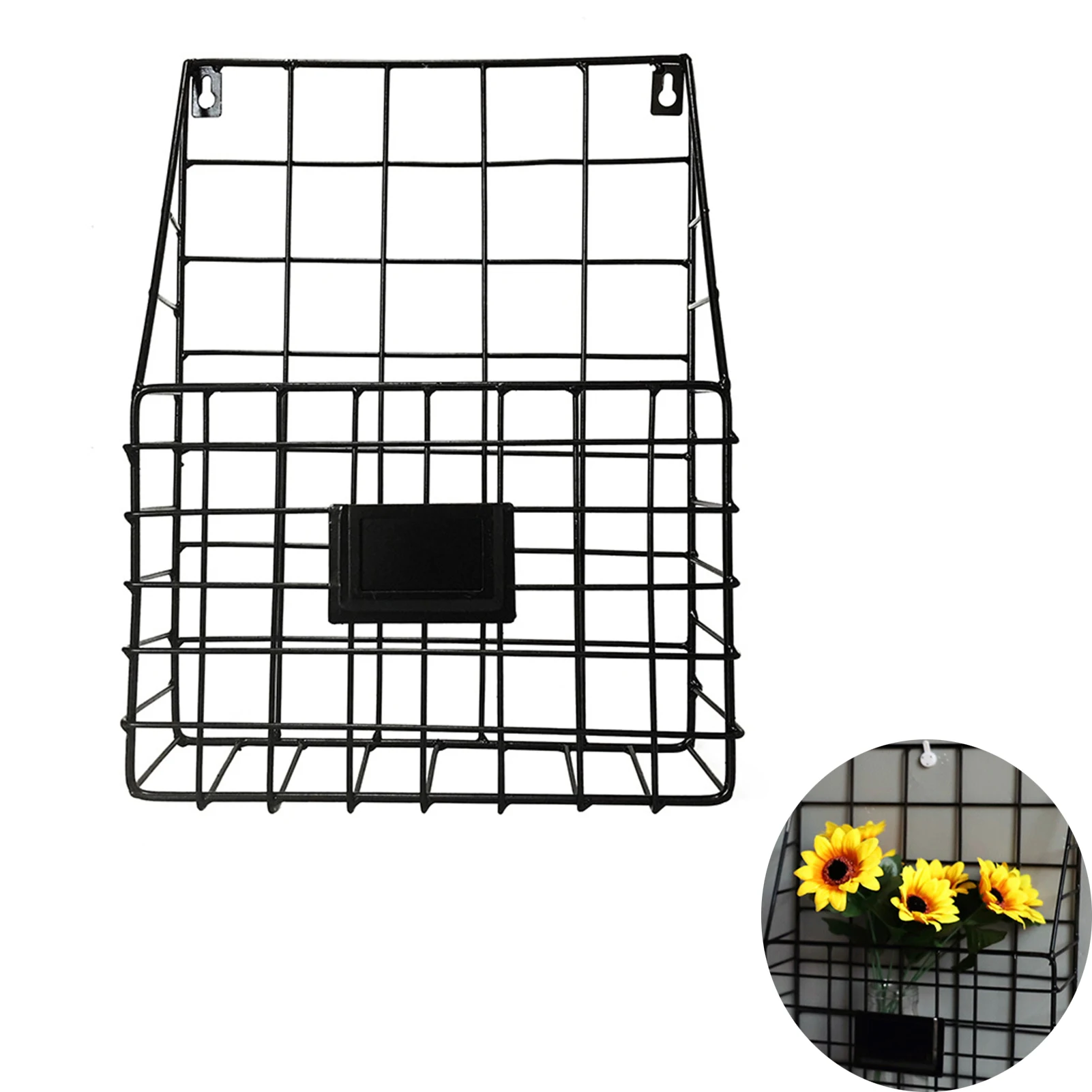 

Simple Floating Living Room Newspaper Holder Modern Home Magazine Rack Hanging Book Space Saving Storage Iron Wire Wall Mounted