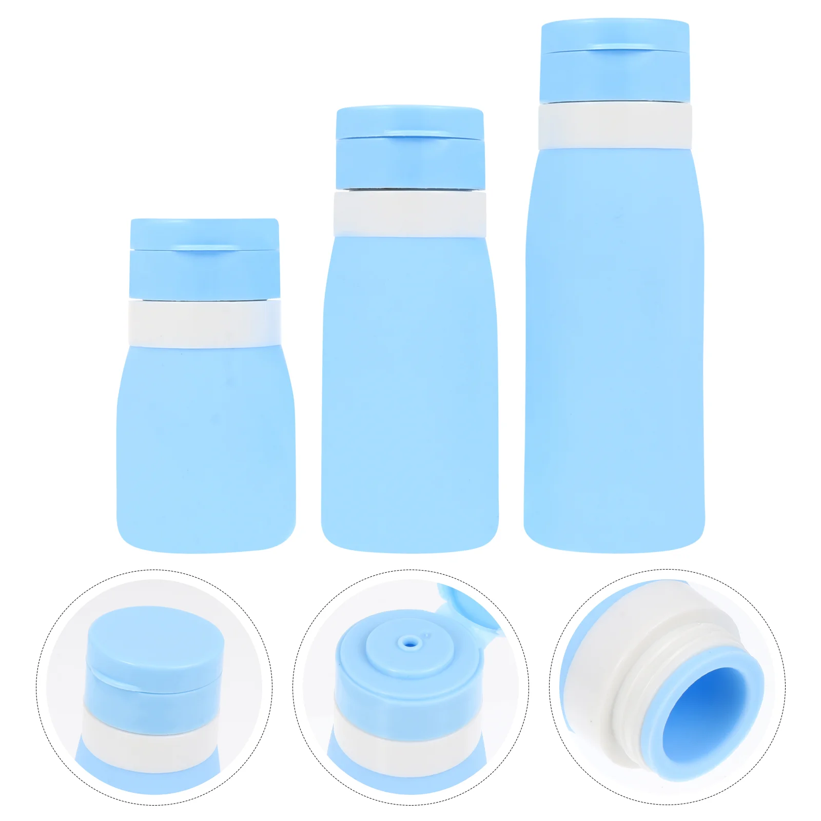 

1 Set 3pcs Silicone Dispenser Bottles Travel Lotion Bottles Shampoo Bottles