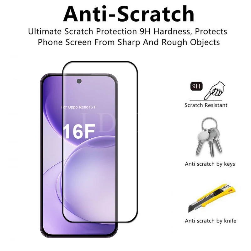 Фото 4 шт. стеклянные защитные пленки для Oppo Reno 16 F, защитная пленка для экрана Reno 16 F, закаленное стекло для Reno 16 F S №2
