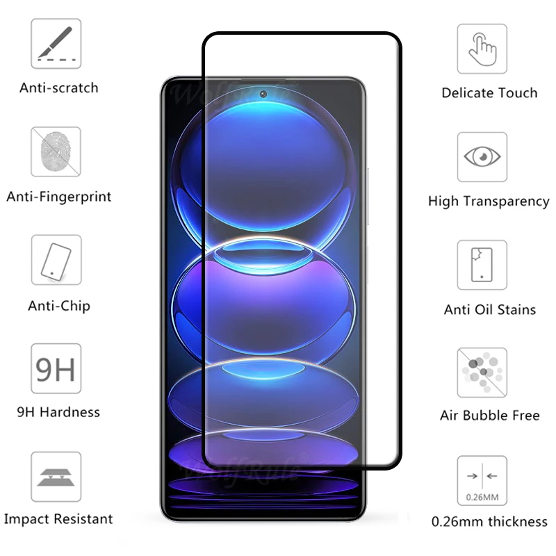 2-in-1 For Redmi Note 12 Pro Plus Glass Redmi Note 12 Pro Plus Full 9H Screen Protector Xiaomi Redmi Note 12 Pro Plus Lens Glass