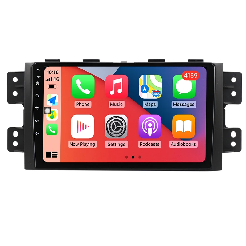 2 Din 9-дюймовый автомобильный радиоприемник для установки DVD GPS пластиковая рамка