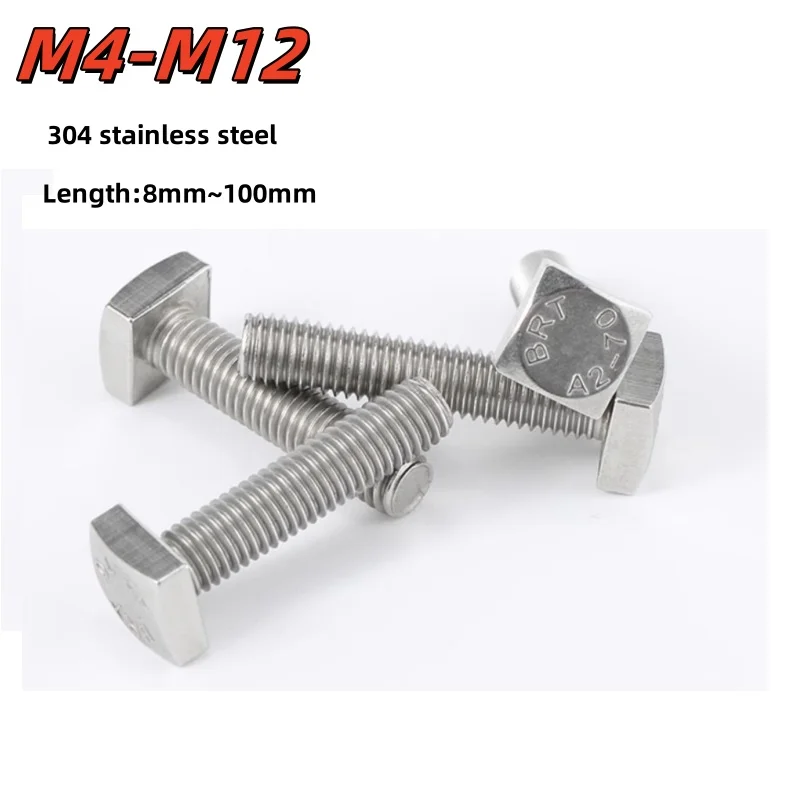 

Болты с квадратной головкой из нержавеющей стали 304 M4-M12 8-100 мм
