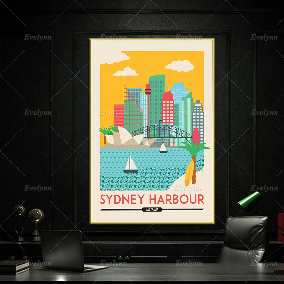 Картина на холсте с изображением Сиднея Австралии путешествий