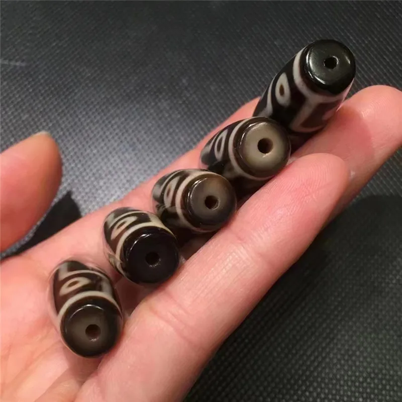 YB06 древний метод девять глаза бусины дзи 12*38 мм натуральный агат фэн-шуй амулет