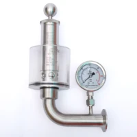 1 5 tri clamp 0 2 2 2 bar adjustable pressure relief safety valve sanitary 304 stainless pressure gauge