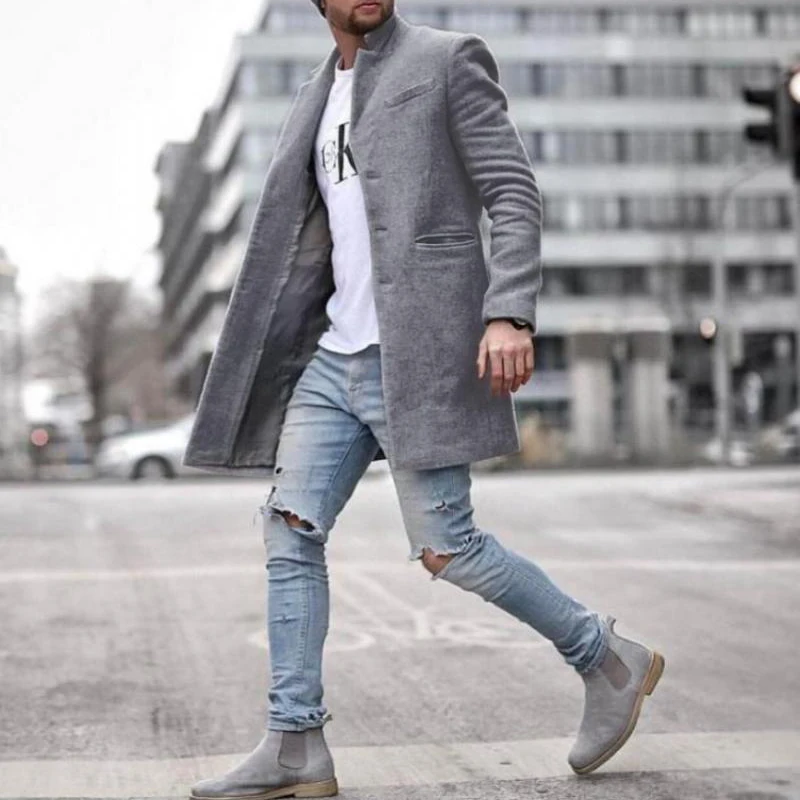 

Brand Mens Coat 2022 New Casual Men Coat Winter 6 Colors Men Coats Winter Formal Mens Trench Coat Jacket Plus Size S-3Xl Outdoor
