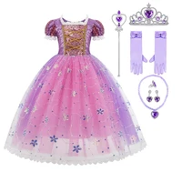 children rapunzel clothes little girls princess christmas lace costume kids summer party fancy dress ball 3 10 years clothing