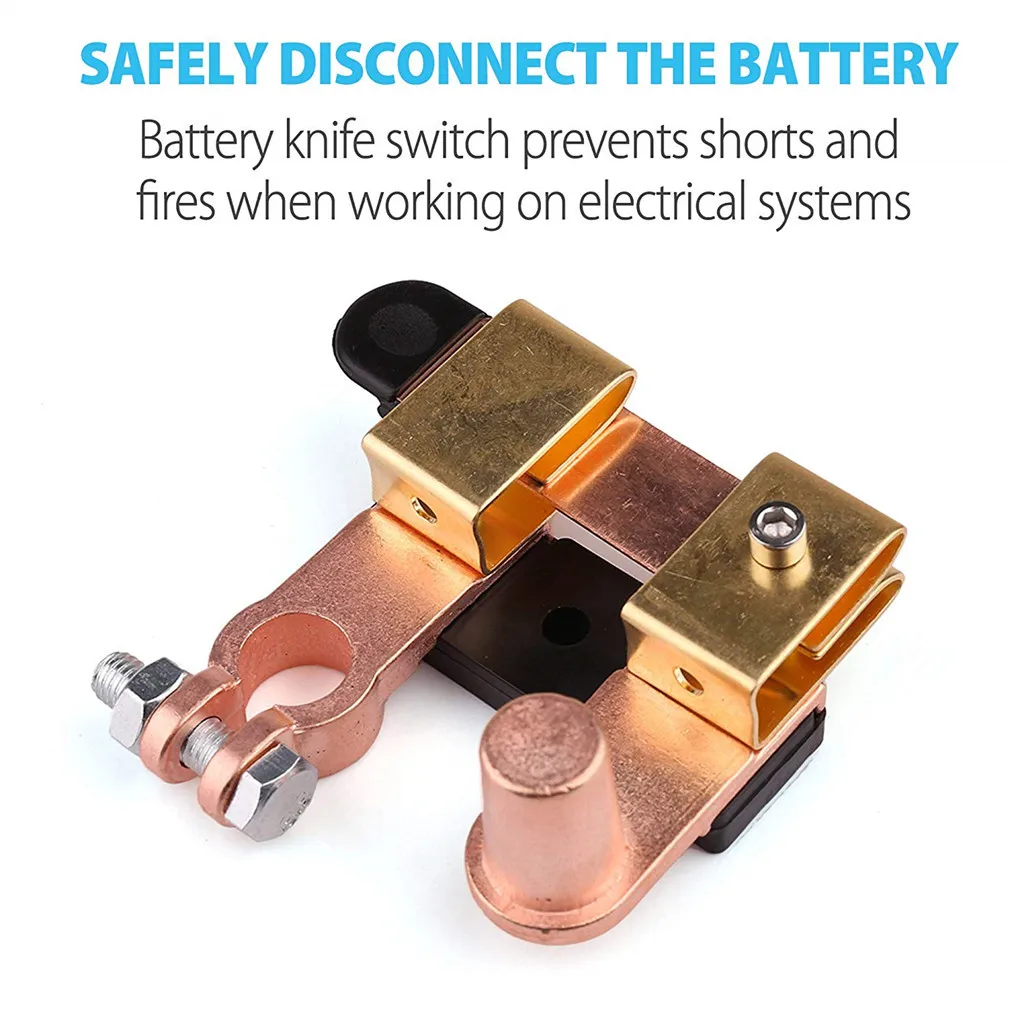 

Side-opening brass battery switch Leak-proof knife type Whole car power-off switch Car power switch