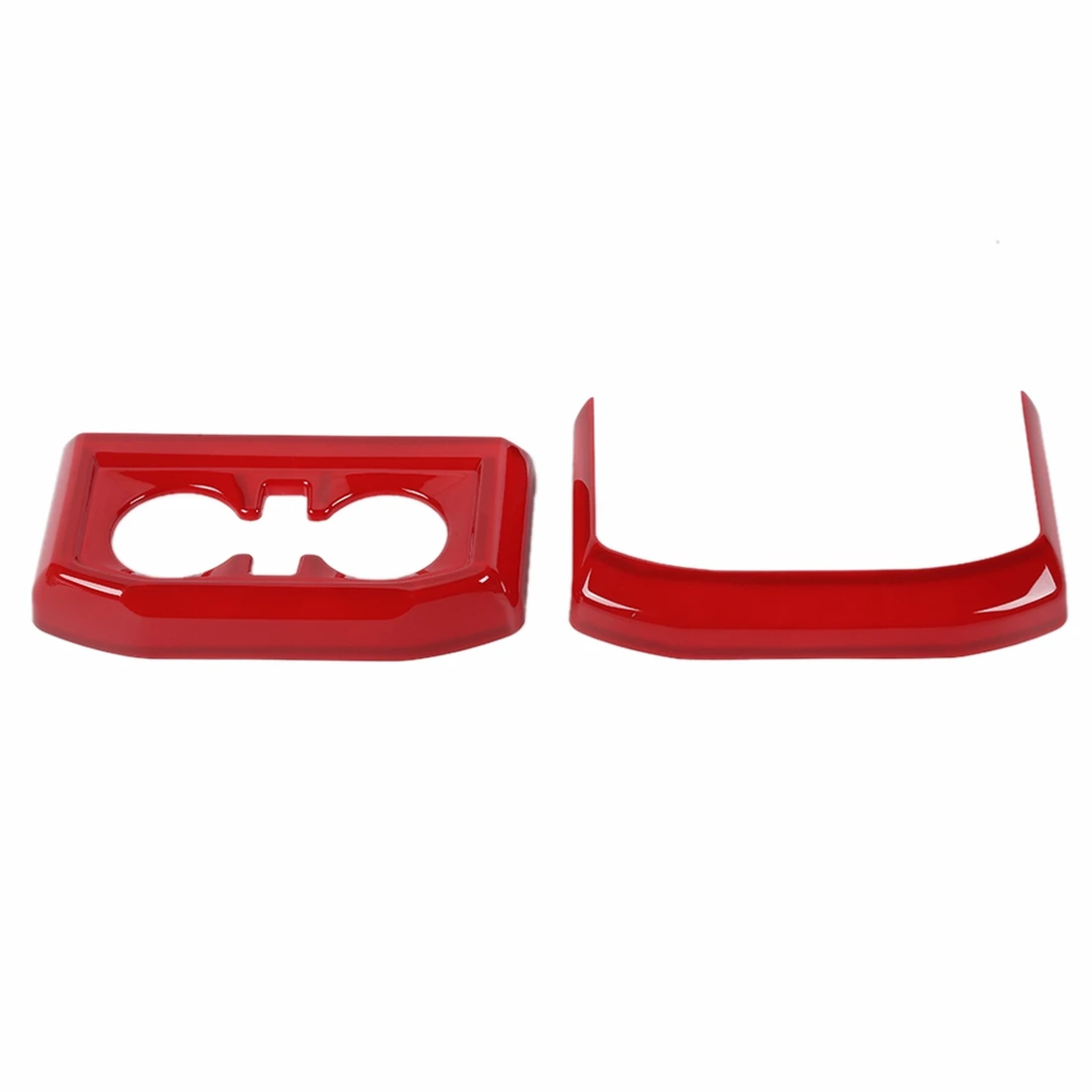 

Car Rear Water Cup Holder Frame Overlay Cover Trim for Ford F150 2021 2022 Accessories,ABS Red