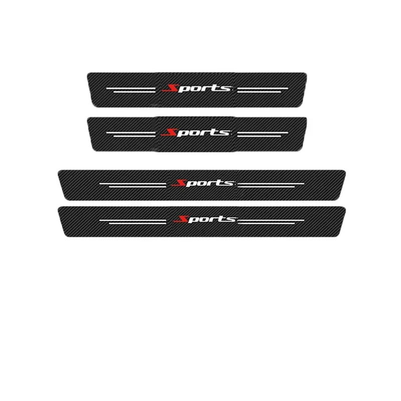 

4/5 шт. накладка на порог автомобиля SPORT Стайлинг защитная полоса из углеродного волокна универсальная защита от царапин и столкновений украшение двери