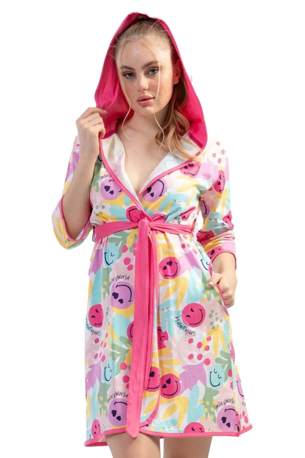

Dressing Gown Cotton Hooded Poor Sleeve Fashion Robe Robe Robe Sexy Peignoir Kimono Bride Sleepwear Night Gown