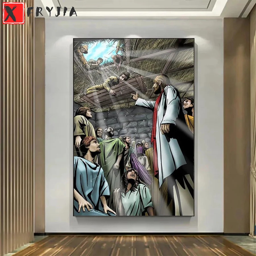 

Бриллиантовое искусство, картина с изображением Иисуса, картина с помощью руки, алмазная живопись, вышивка крестиком, вышивка, настенное ис...