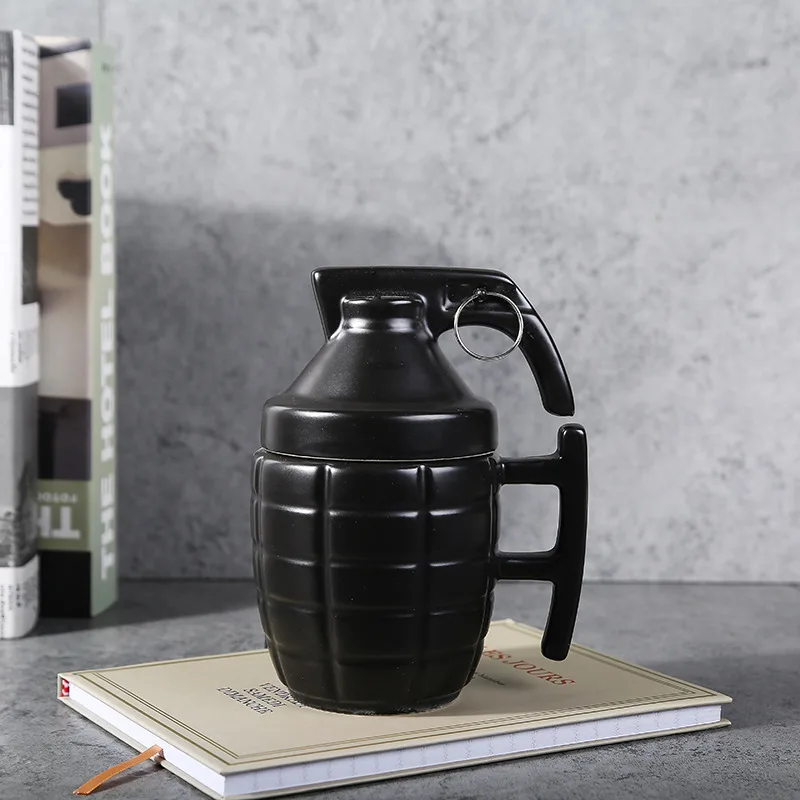 

Creative Black Grenade Shaped Ceramic Mug 500ML Valentine's Day Gift