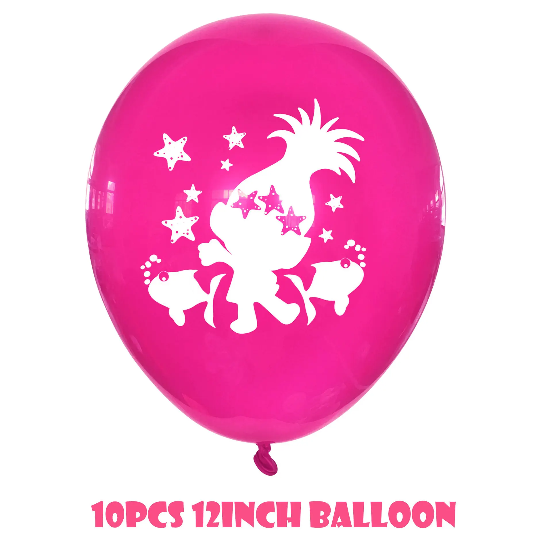 Воздушные шары розового цвета с изображением троллей украшение для вечерние