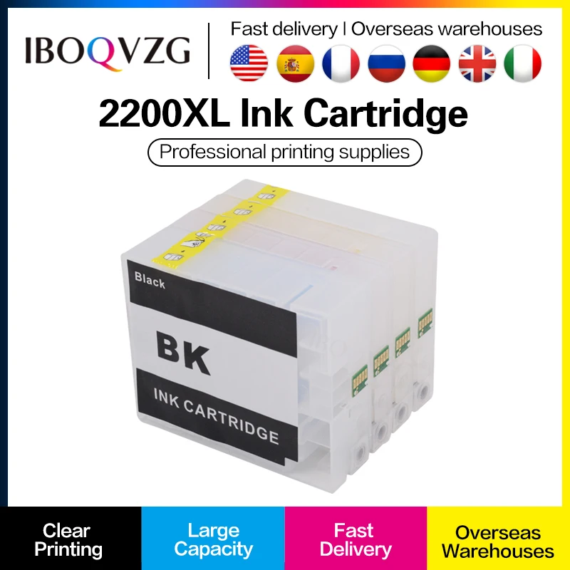 IBOQVZG PGI-2200 Заправляемый чернильный картридж с чипом ARC работает для Canon PGI2200 MAXIFY MB5020