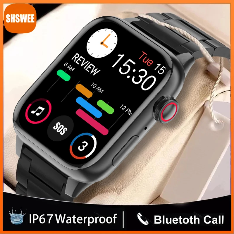 

For Xiaomi Huawei Bluetooth Call Smart Watch Men Rotary Button Passcode Lock Screen Fitness Tracker Smartwatch Men Women