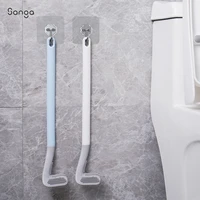 silicone head golf toilet brush bathroom soft bristle cleaning tool non slip long handle wc cleaners brushes accessories