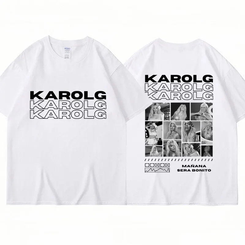 Фото Футболка Karol G с принтом Манны Бонито, винтажная Готическая модная футболка для мужчин и женщин, футболки большого размера из 100% хлопка, уличная одежда, подарок №2