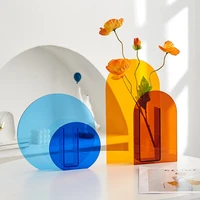 nordic home decoration creative vase acrylic plant vase hydroponic abstract craft room decoration aesthetics living room decor