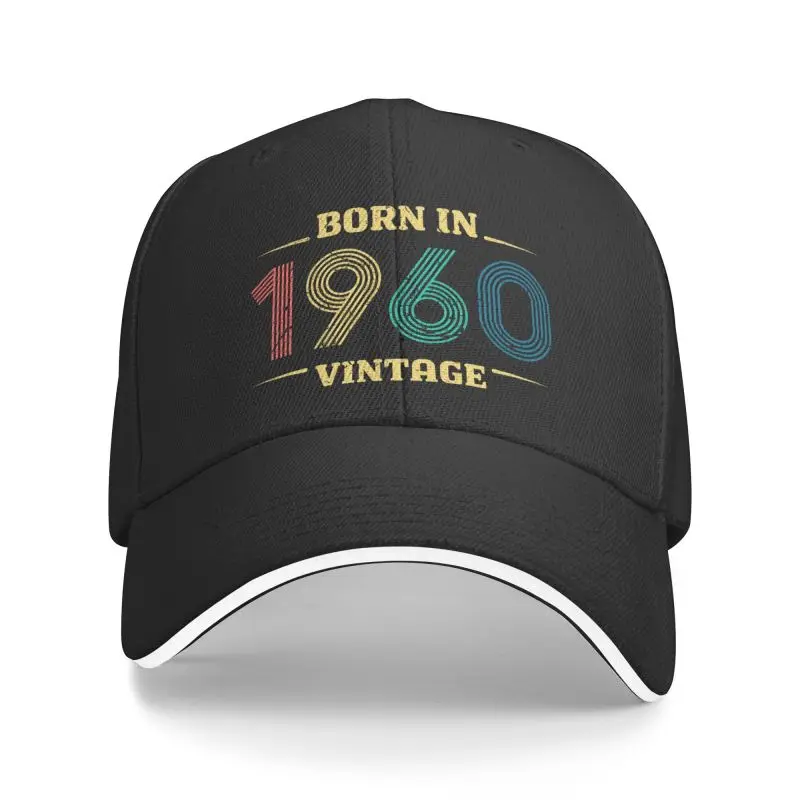 

New Fashion Unisex Vintage Born Birthday In 1960 Baseball Cap Adult 62th Birthday Gift Adjustable Dad Hat Women Men Hip Hop