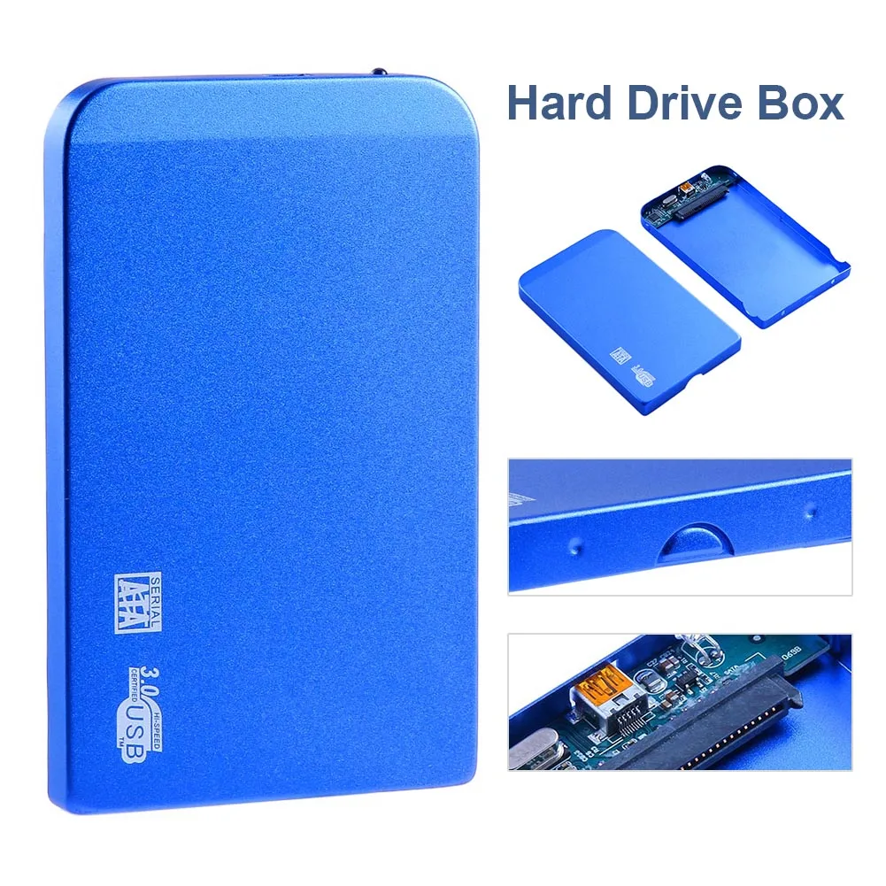 Ультратонкий корпус для жесткого диска 2 5 дюйма USB3.0 SATA SSD HDD чехол алюминиевый