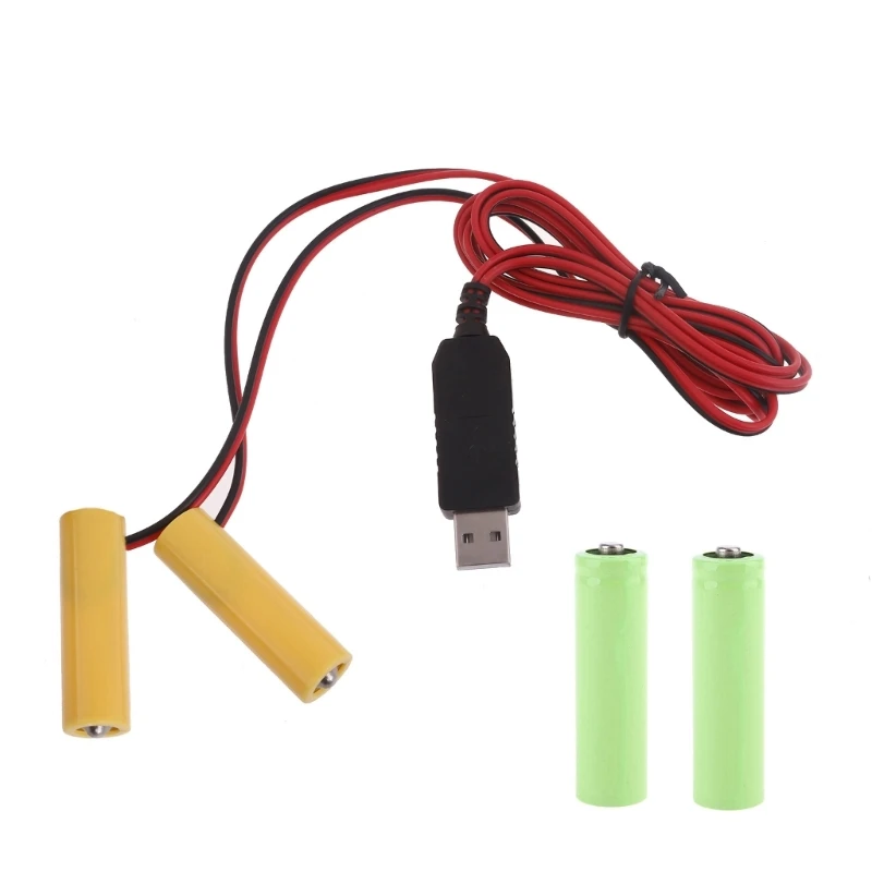 Универсальный 2в1 USB-питание 3 В AA аккумуляторы типа замена 2 шт. 1 5 LR6 аккумулятора