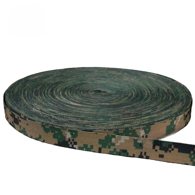 Фото Тактическая стропа MARPAT шириной 2,5 см с американским цифровым камуфляжем, высокопрочная и износостойкая, для тактических жилетов и аксессуаров MOLLE №2