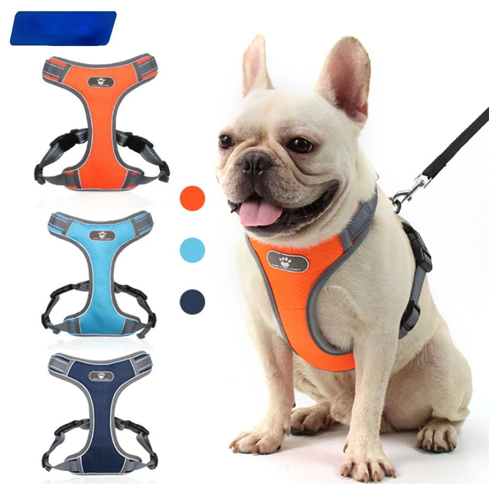 

Dog Harness Pet Traction Rope Net Cloth Breathable Large Dog Chest Strap Vest Type Reflective Dog Rope