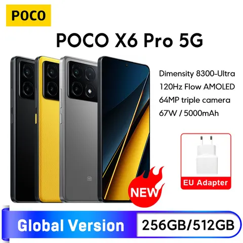 Смартфон Poco X6 Pro, 8/256ГБ, 12/512ГБ, global