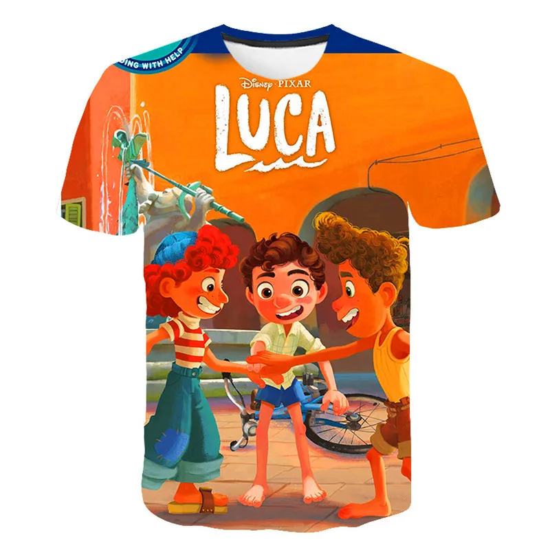 

New Summer 3D Pirnt Luca Disney T Shirt Short Sleeve Luca T Shirt Boys Girls Summer Fashion Trend Casual Short Sleeves T Shirt
