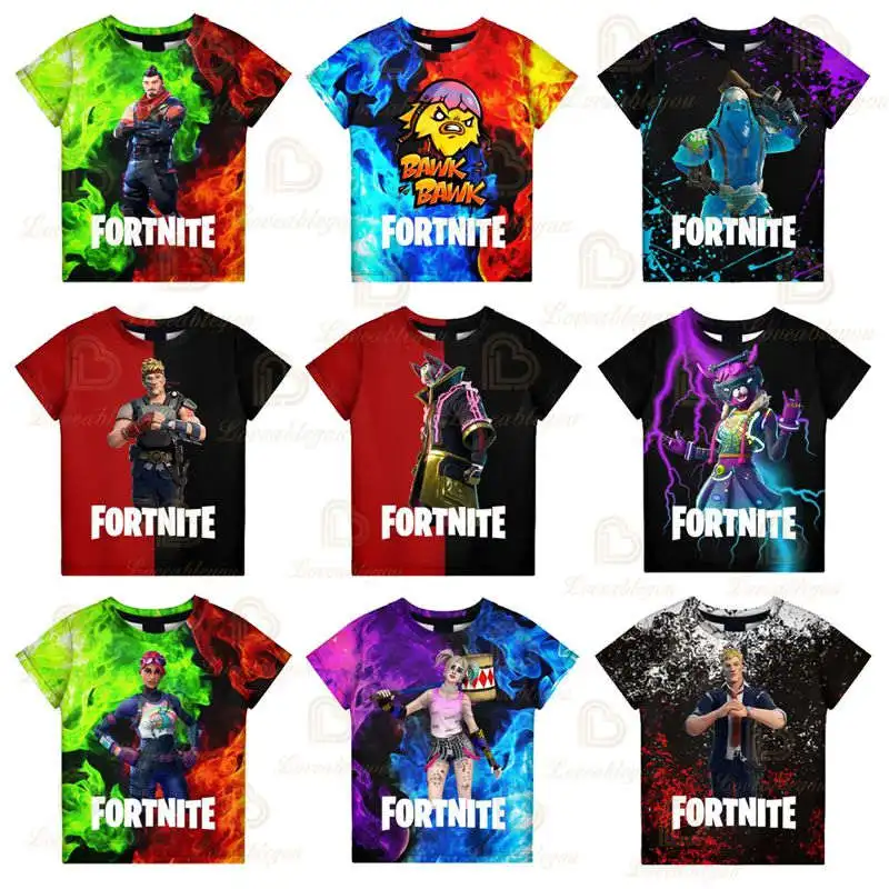 

Battle Royale Boys Clothing Fortnite Sudaderas Victory Shoot Game 3D Tshirt Tees Children Kids Hero Child Tops Girls