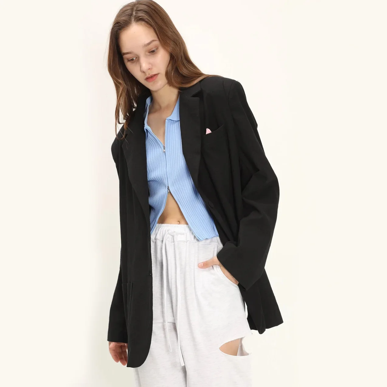 New Style Ladies Solid Color Suit Jacket Elegant Casual Office Ladies Jacket Spring/Autumn Suit Simple Color Jacket Y2k Clothing