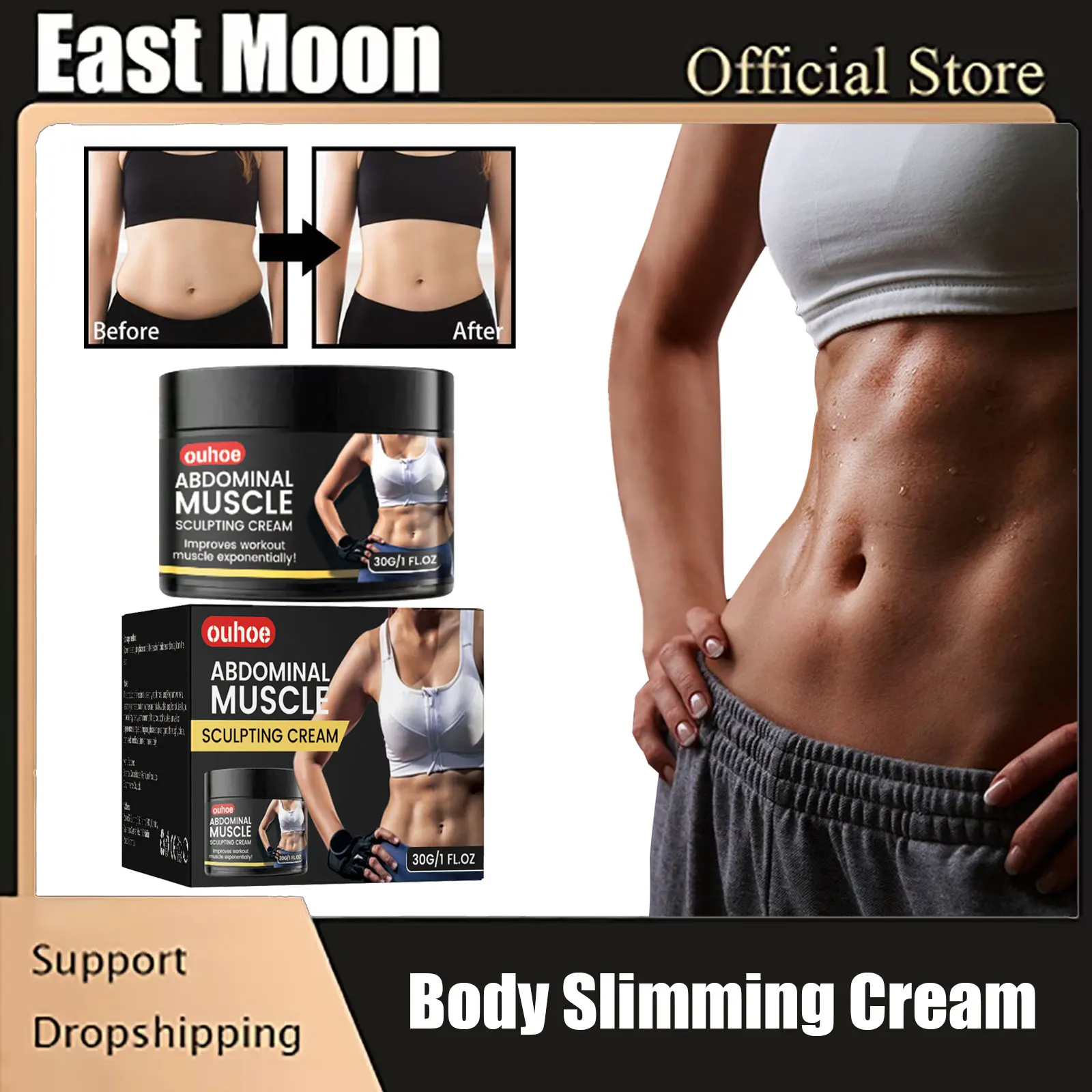 

Body Slimming Cream Remove Cellulite Sculpting Belly Fat Burner Tightening Abdominal Muscle Massage Shaping Fat Burning Cream