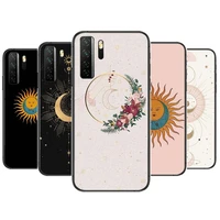 gold moon and sun black soft cover the pooh for huawei nova 8 7 6 se 5t 7i 5i 5z 5 4 4e 3 3i 3e 2i pro phone case cases