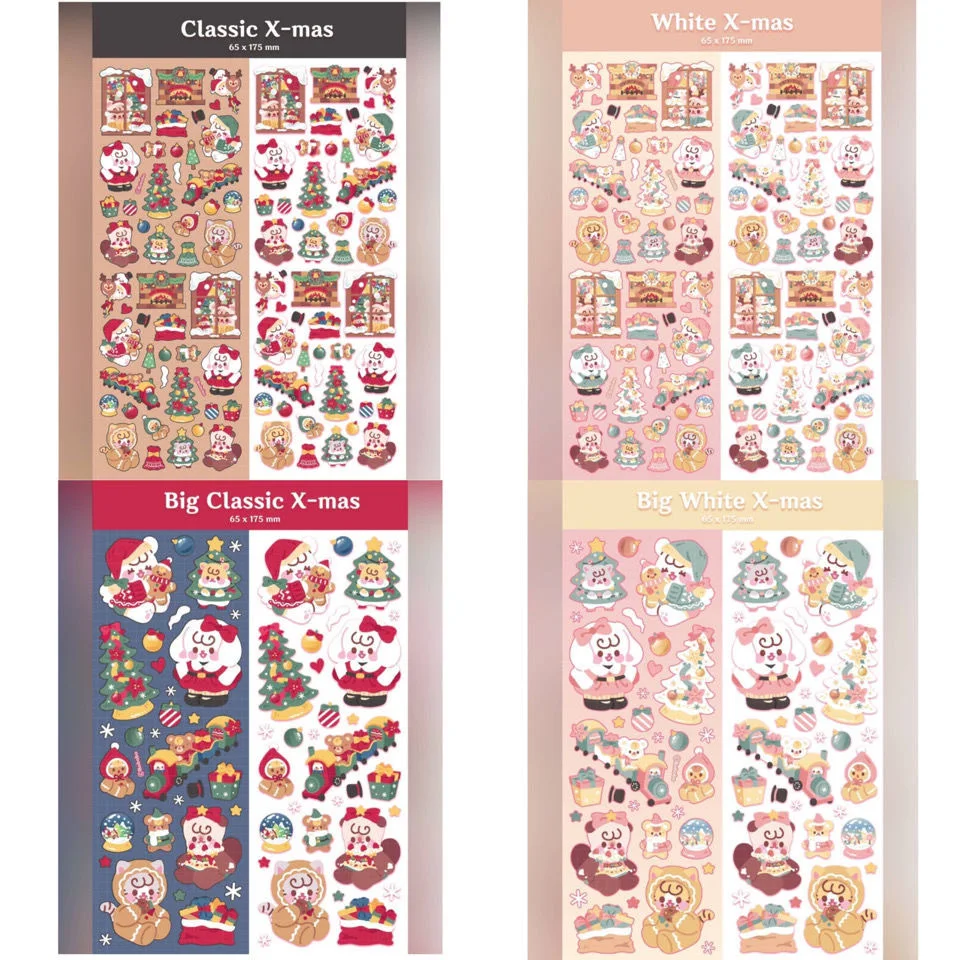 

Korean Cartoon Bear Series Laser Sticker Decoration Idol Card Scrapbooking Album Sticker Note DIY Material Stationary Supplies