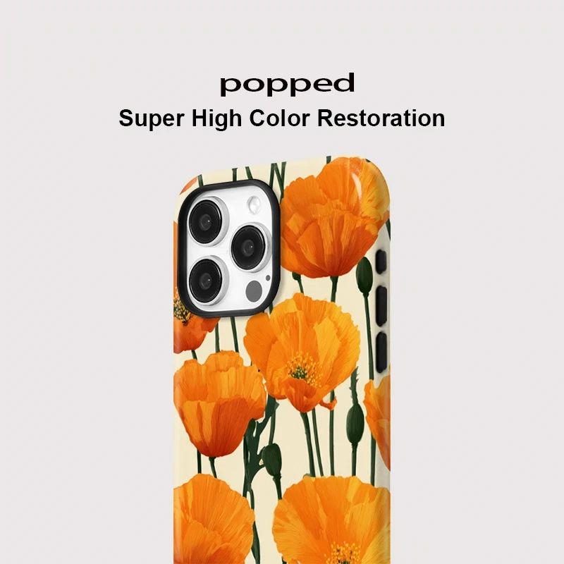 Фото Магнитный матовый противоударный чехол 2-в-1 для iPhone 17, 12, 13 Pro, 14 Plus, 15 Pro Max, 16 с цветочным дизайном для Magsafe №4