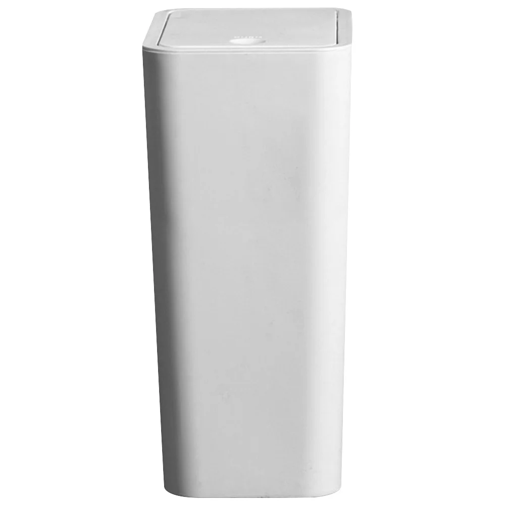 

Small Trash Can with Lid Bathroom Kitchen Waste Basket Office Plastic Trash Can