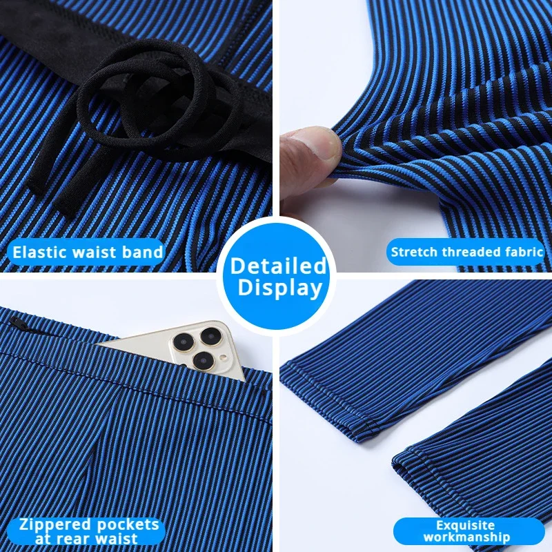 Мужские тренировочные компрессионные брюки для марафона быстросохнущие