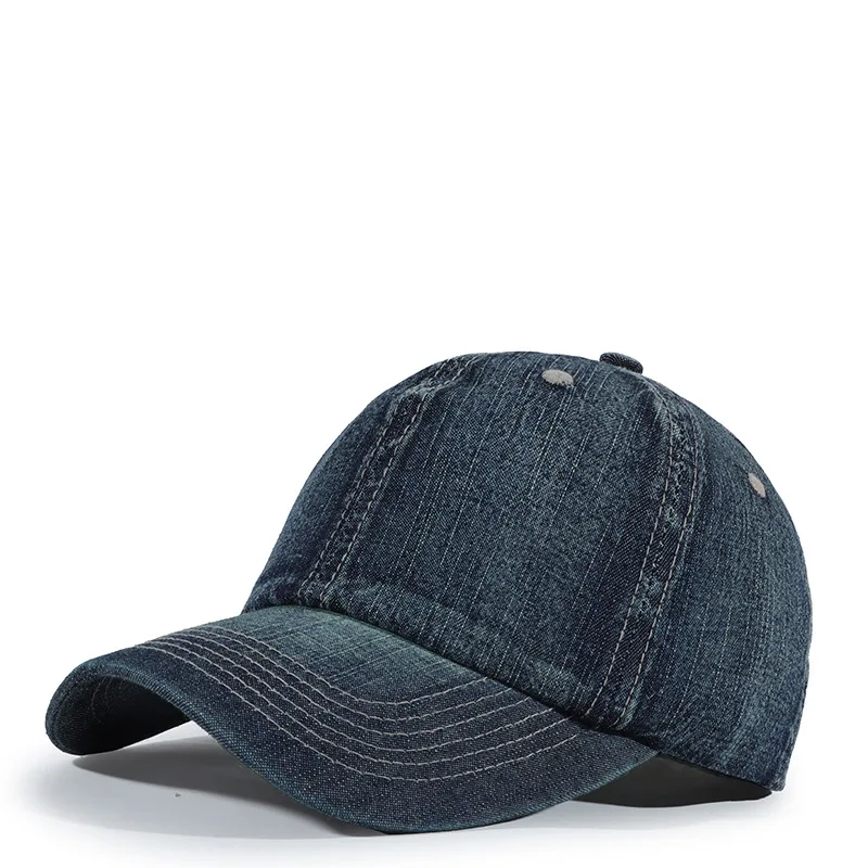 Autumn and winter new fashion denim wash old cap men and women outdoor leisure retro soft top street baseball cap sports cap