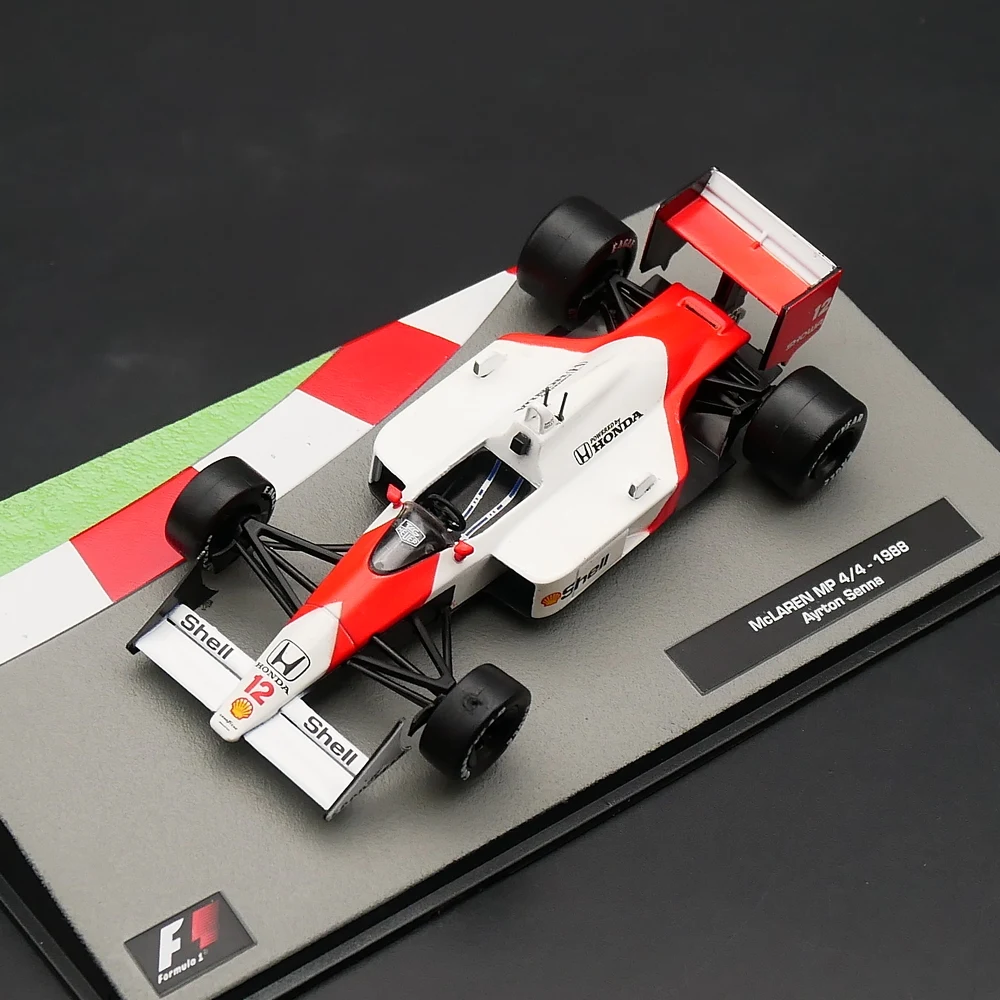 IXO 1:43 Honda McLAREN MP4/4 1988 Ayrton Senna Diecast Car Model Metal Toy Vehicle.