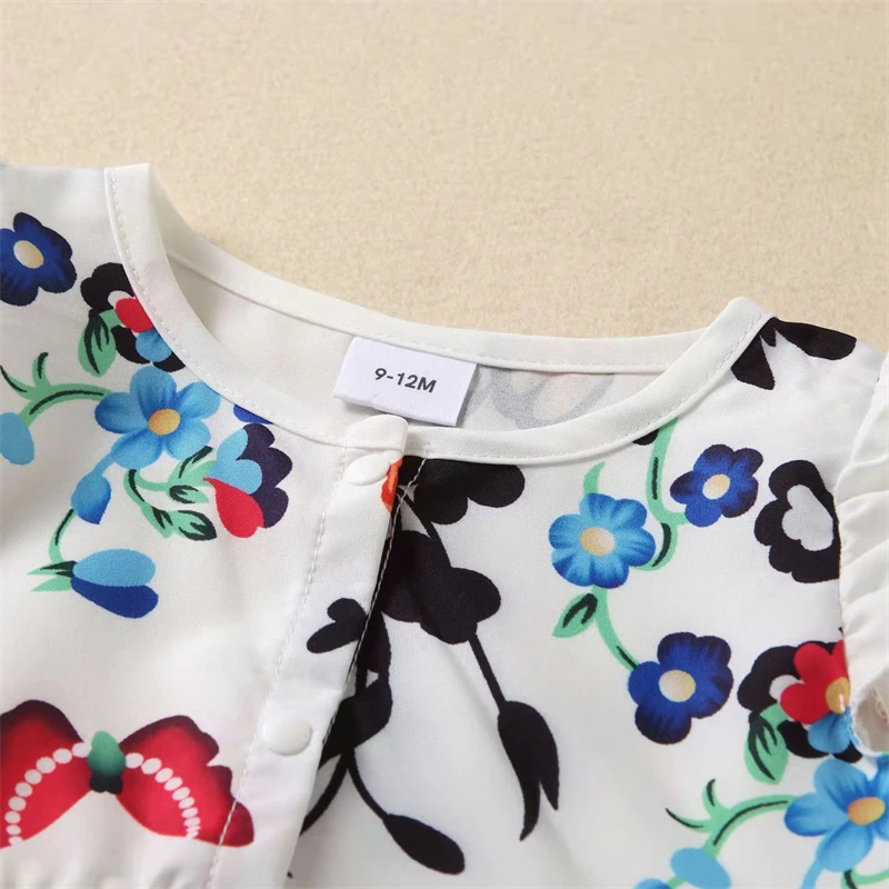 Family Set Butterflies Mother Daughter Matching Dresses Tank Mom Mum Baby Mommy and Me Clothes Outfits Fashion Women Girls Dress