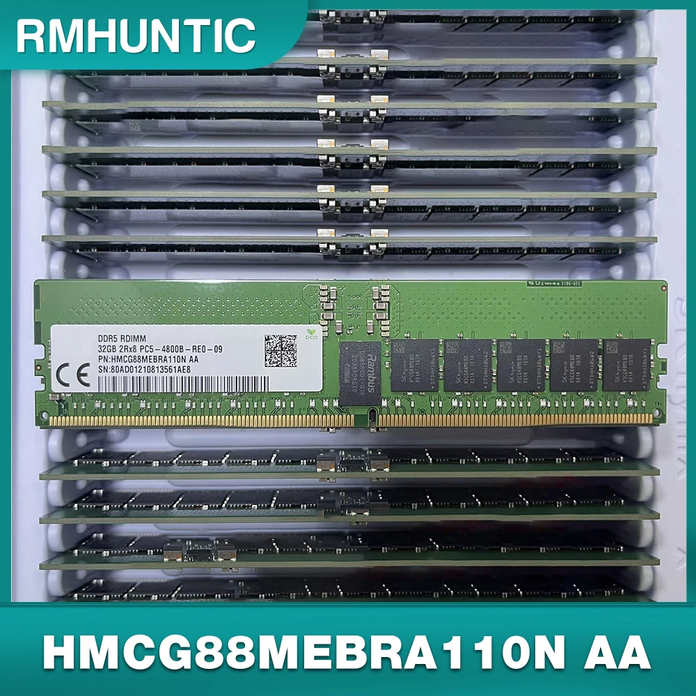 

1PC 32G DDR5 2RX8 PC5-4800 UDIMM For SKhynix Memory HMCG88MEBRA110N AA