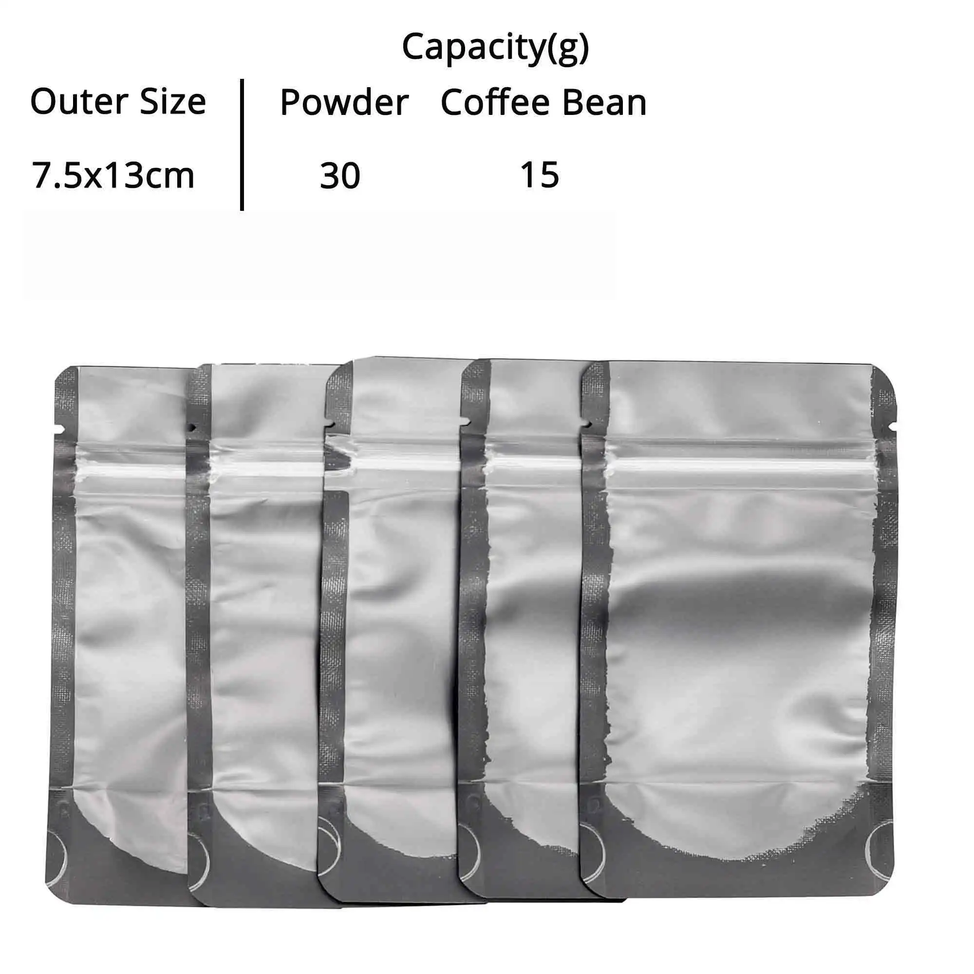 Матовый черный матовый пакет на молнии с защитой от запаха 100 шт.