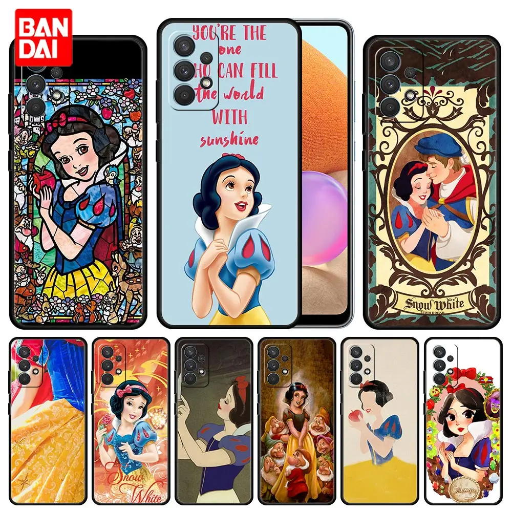 

Disney Cartoon Princess Snow Phone Case for Samsung Galaxy A12 A52 A32 A72 A22 A02 A21 A51 A21s A02s 4G 5G Funda Silicone Cover
