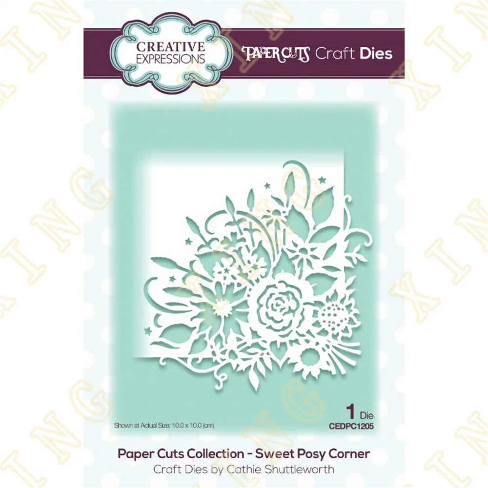 Sweet Posy Corner Metal Craft Cutting Dies Diy Scrapbook Paper Diary Decoration Card Handmade Embossing New Product for 2022