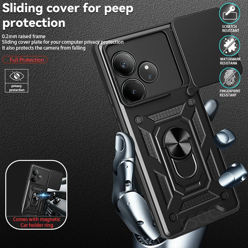 Для Realme GT Neo6 SE 6 78 дюйма Чехол Slide Lens чехол для телефона 6T RMX3853 чехол-накладка с