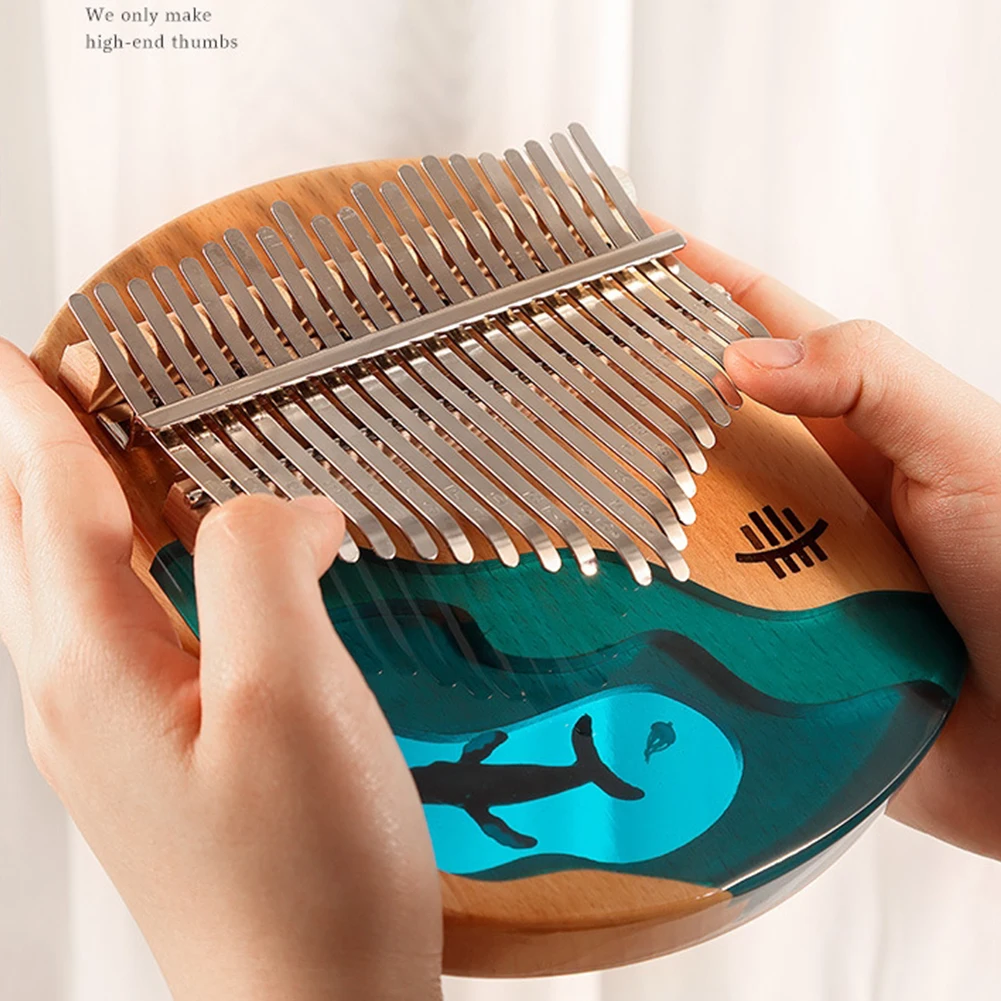 

1pc Solid Maple 21 Keys Kalimba Finger Thumb Piano Gift With Tuner Hammer Bag​ Sticker Song Book Wipe Cloth Musical Instrument