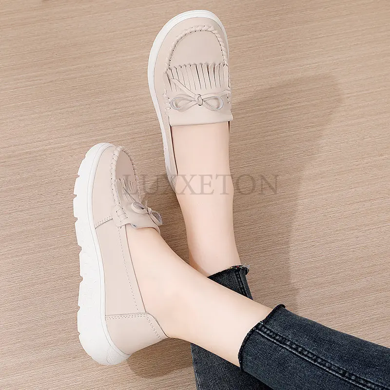 Genuine Leather Tenis MujerNew Arrived Women Tennis Shoes Ladies Sneaker Female Fitness Sport Shoes Outdoor Walking Shoes