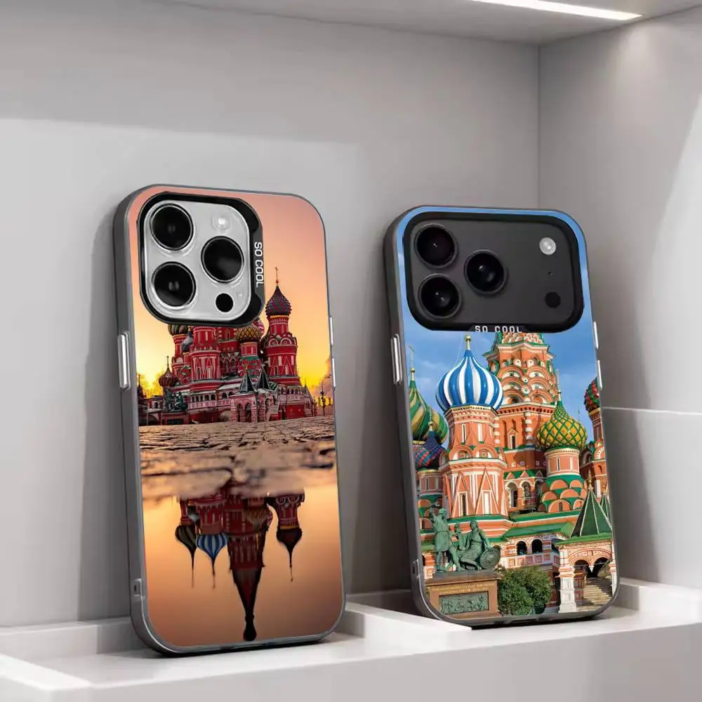 Фото Кремлёвский серебристо-серый мягкий защитный чехол подходит для iPhone 11, 12, 13, 14, 15, 16, 17 Pro Max Plus Air Mini. №1