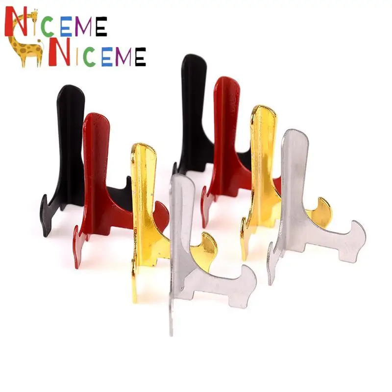 

2 Pcs/set Mini Plate Holder Kitchen Furniture Accessories 1:12 Doll House Miniature Iron Dish Holder Plate Stands Dollhouse